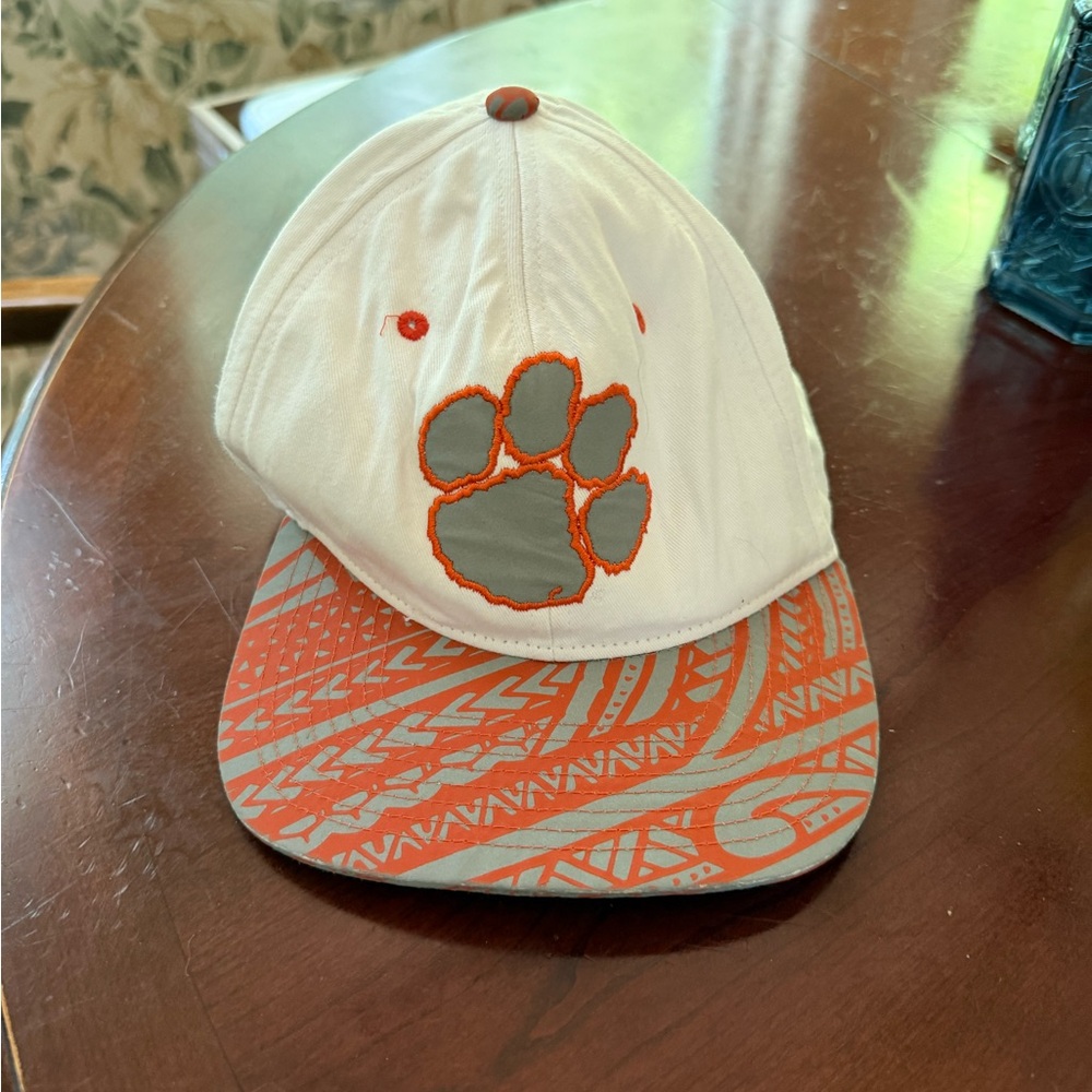 White and Orange Clemson Hat